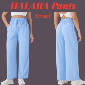 HALARA Women's Sky Blue Wide-Leg Pants small